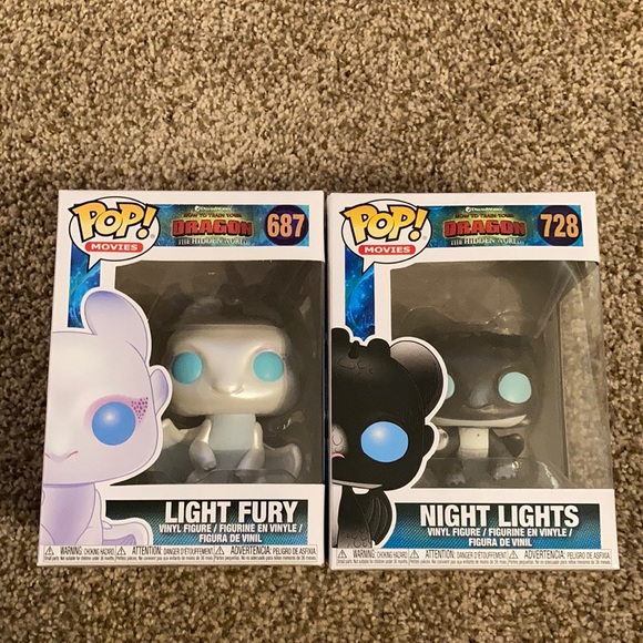 funko pop toothless and light fury